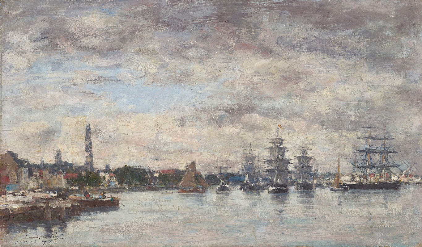 Eugène Boudin - Anvers, bateaux sur l’escaut