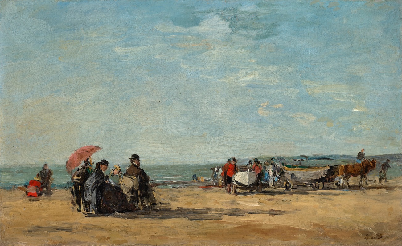 Eugène Boudin - Scène de plage