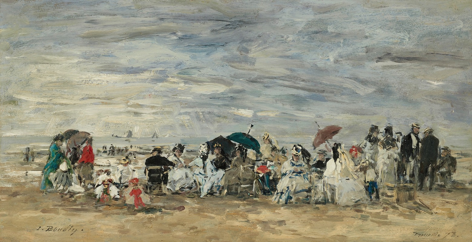 Eugène Boudin - Trouville, Scène de plage