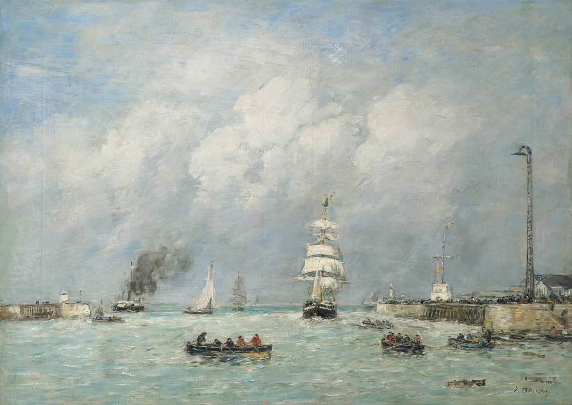 Eugène Boudin - Le Havre, entrée du port