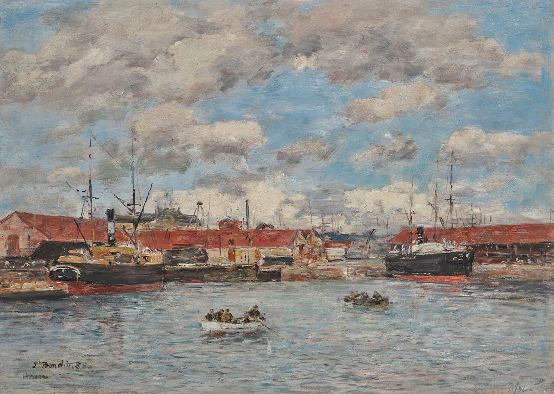 Eugène Boudin - Le Havre, le bassin des docks