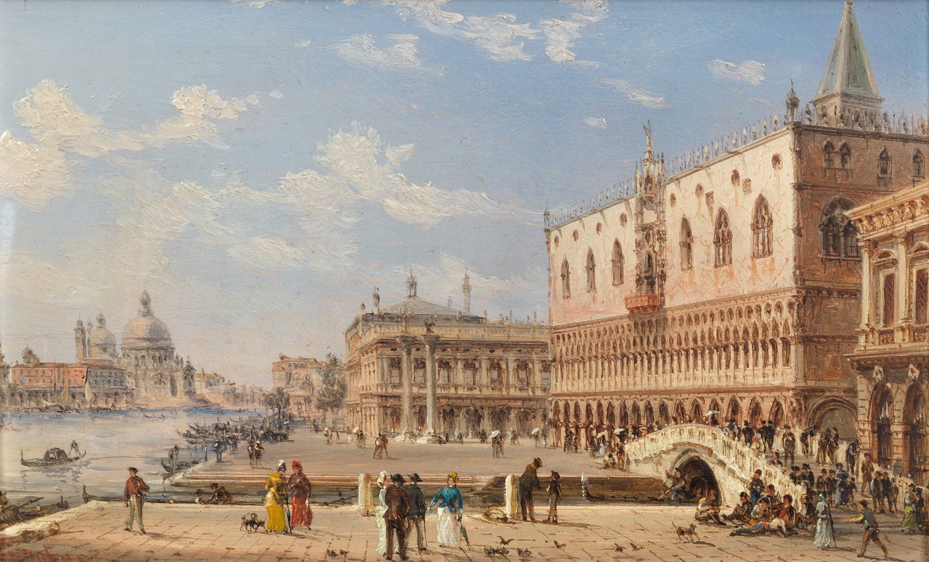 Giovanni Grubacs - Doge’s Palace with the Ponte della Paglia