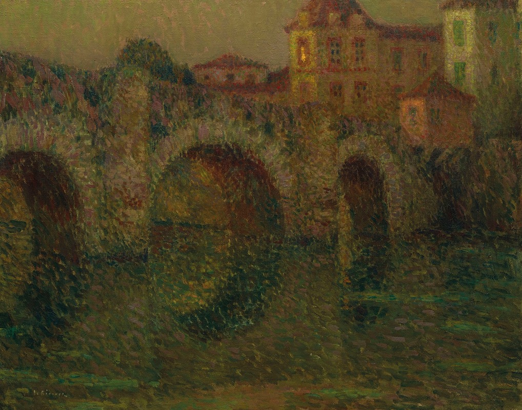 Henri Le Sidaner - Le Pont au crépuscule, Clisson