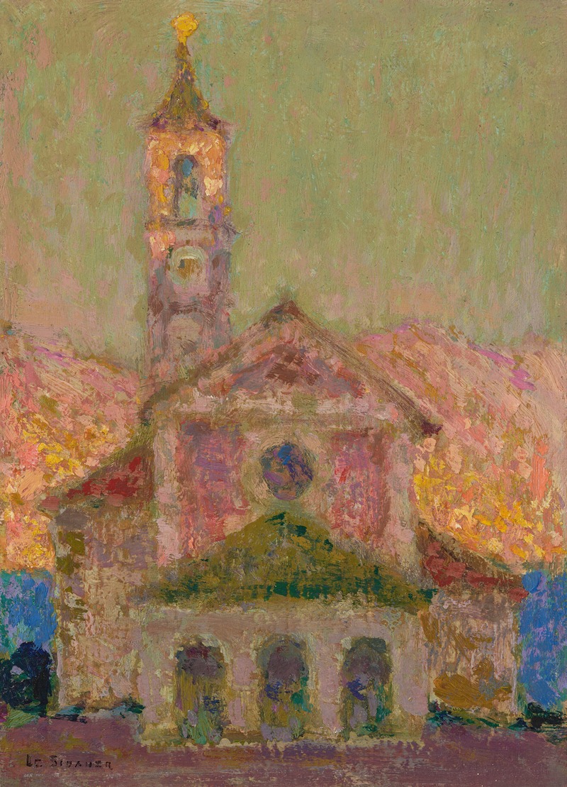 Henri Le Sidaner - L’église, Lago Maggiore
