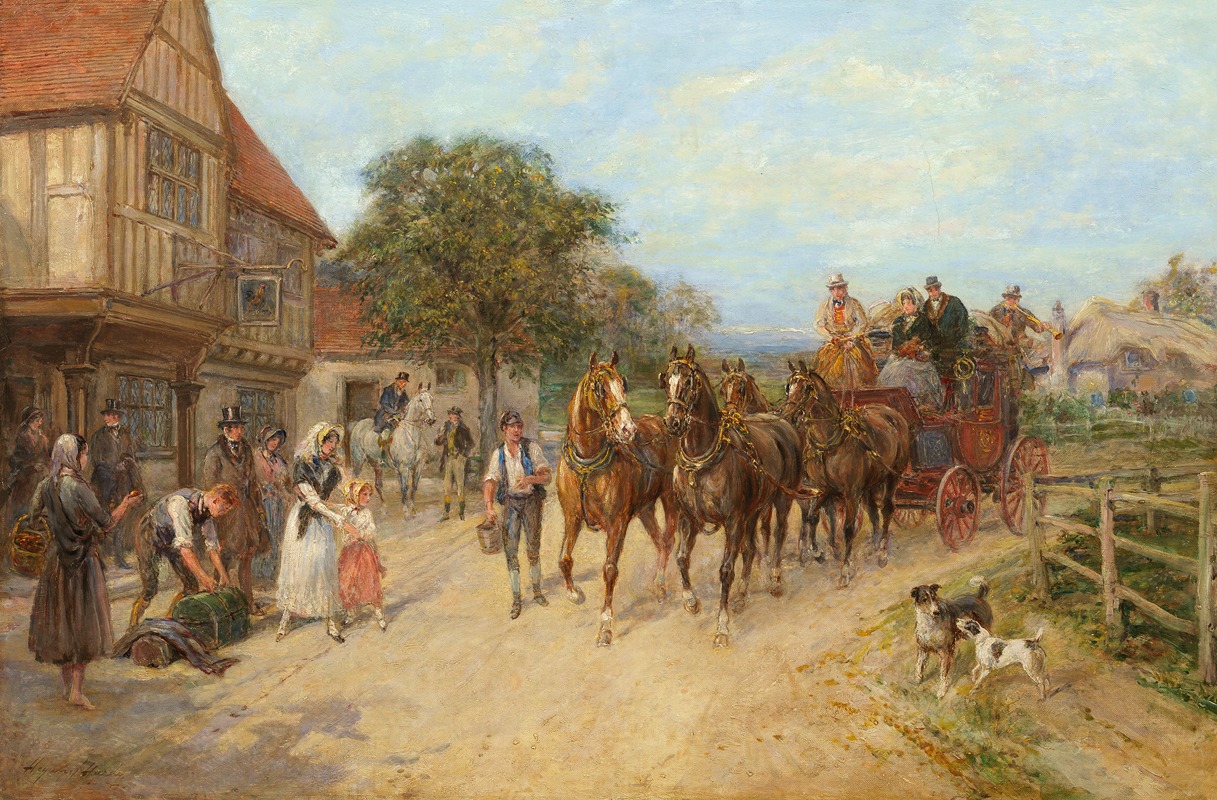 Heywood Hardy - Arrival of the coach