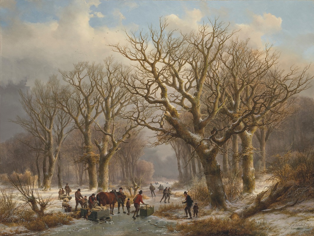 Johan Klombeck - A winter landscape