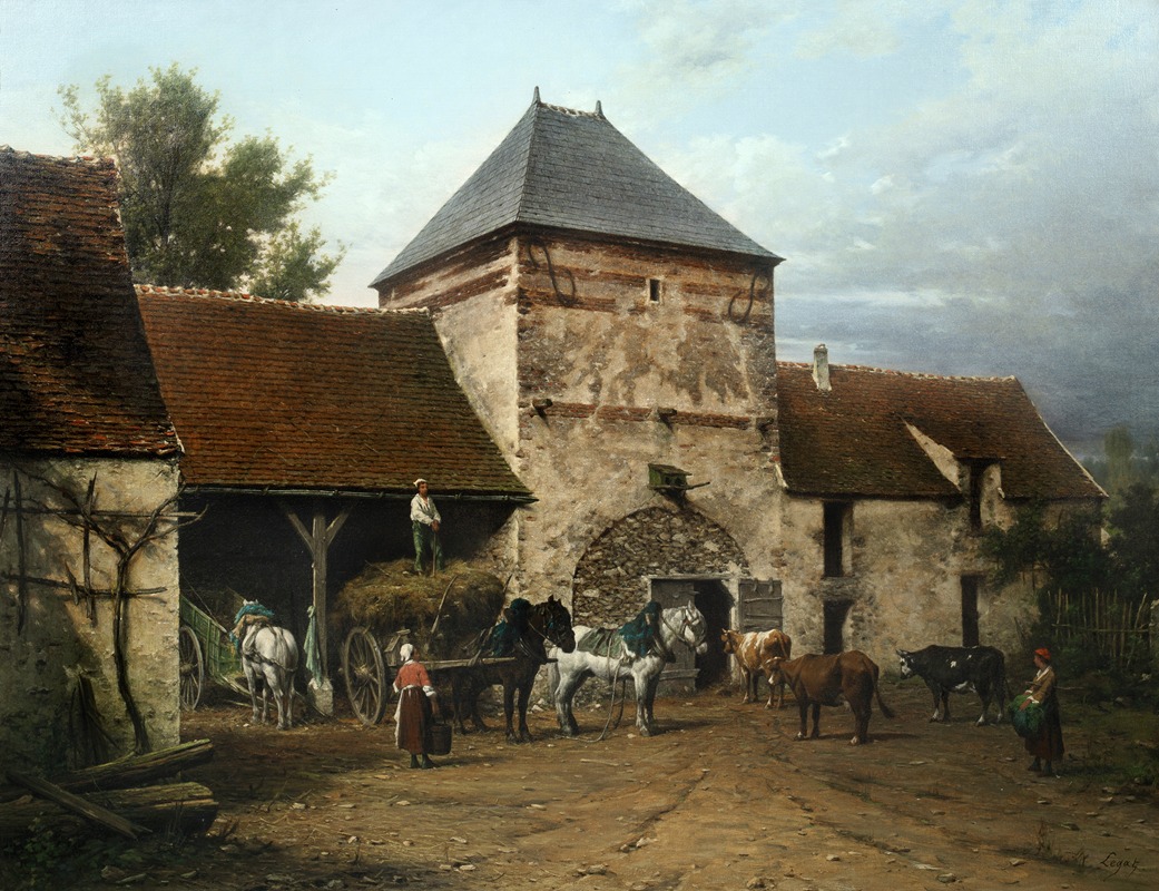 Léon Légat - The farmyard