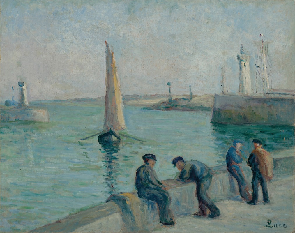 Maximilien Luce - Honfleur, Pêcheurs sur le Port