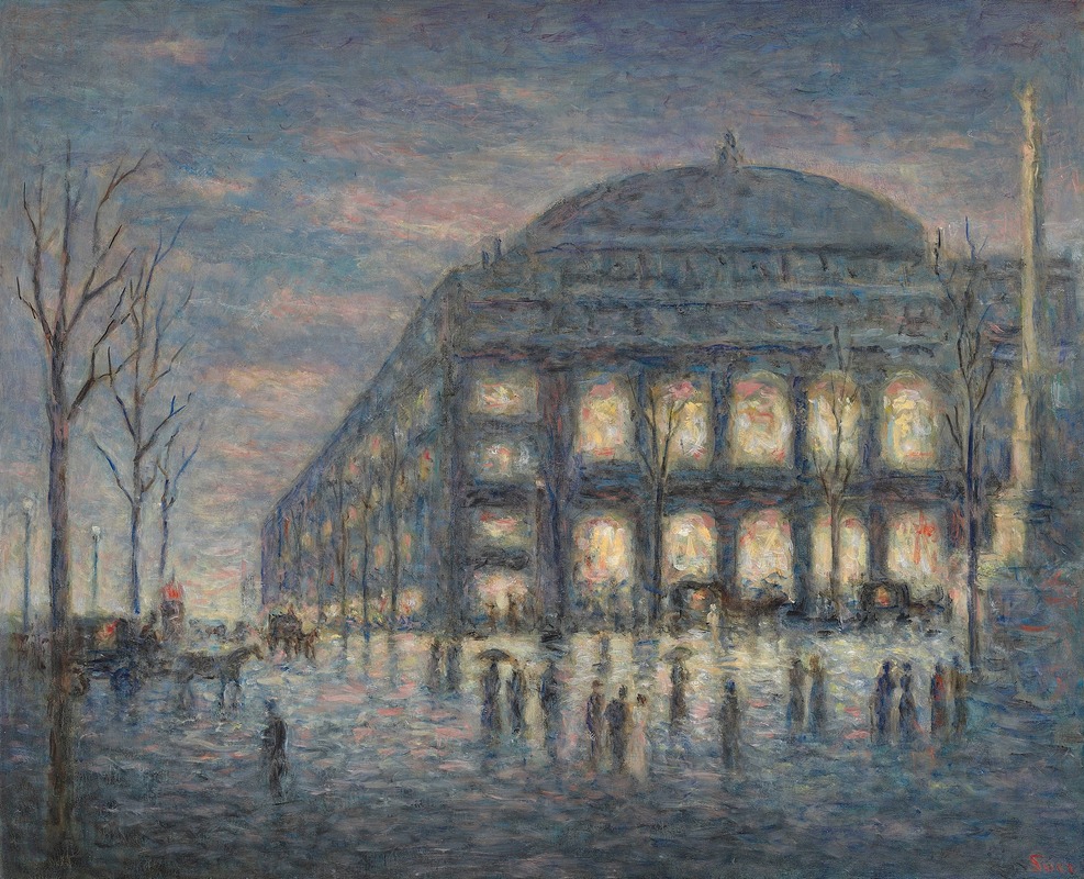 Maximilien Luce - Paris, la place du Théâtre du Châtelet