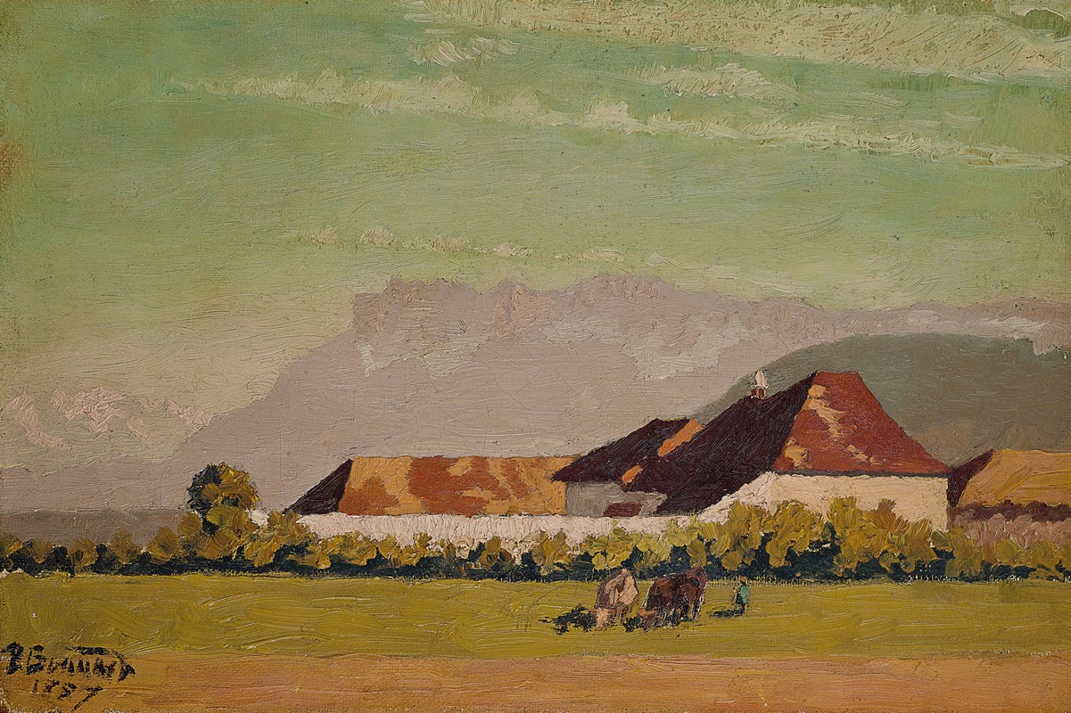 Pierre Bonnard - Ferme dans un paysage du Dauphiné