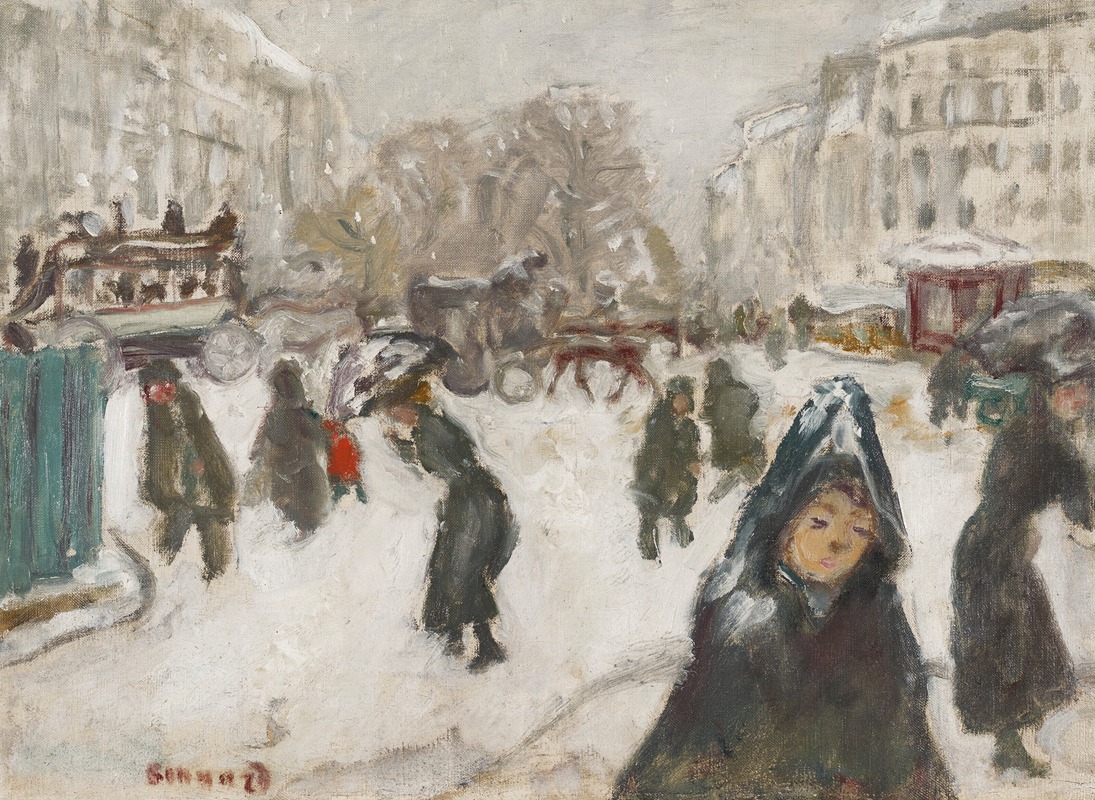 Pierre Bonnard - Rue sous la neige