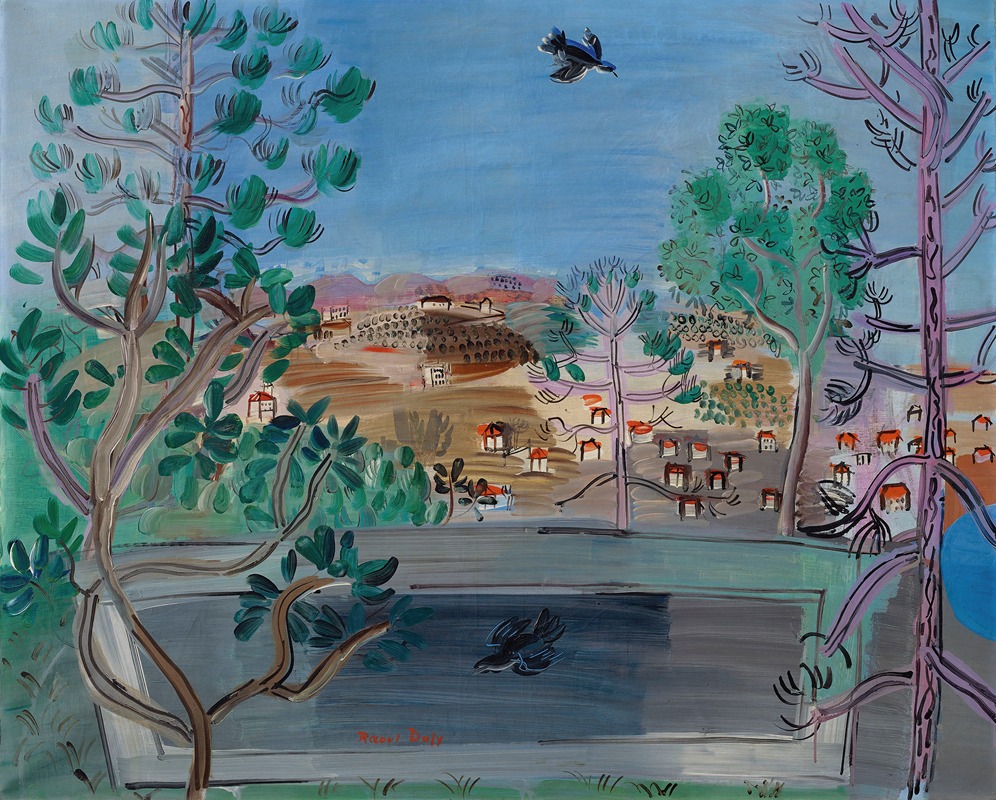 Raoul Dufy - Le réservoir à Golfe-Juan, à l’oiseau