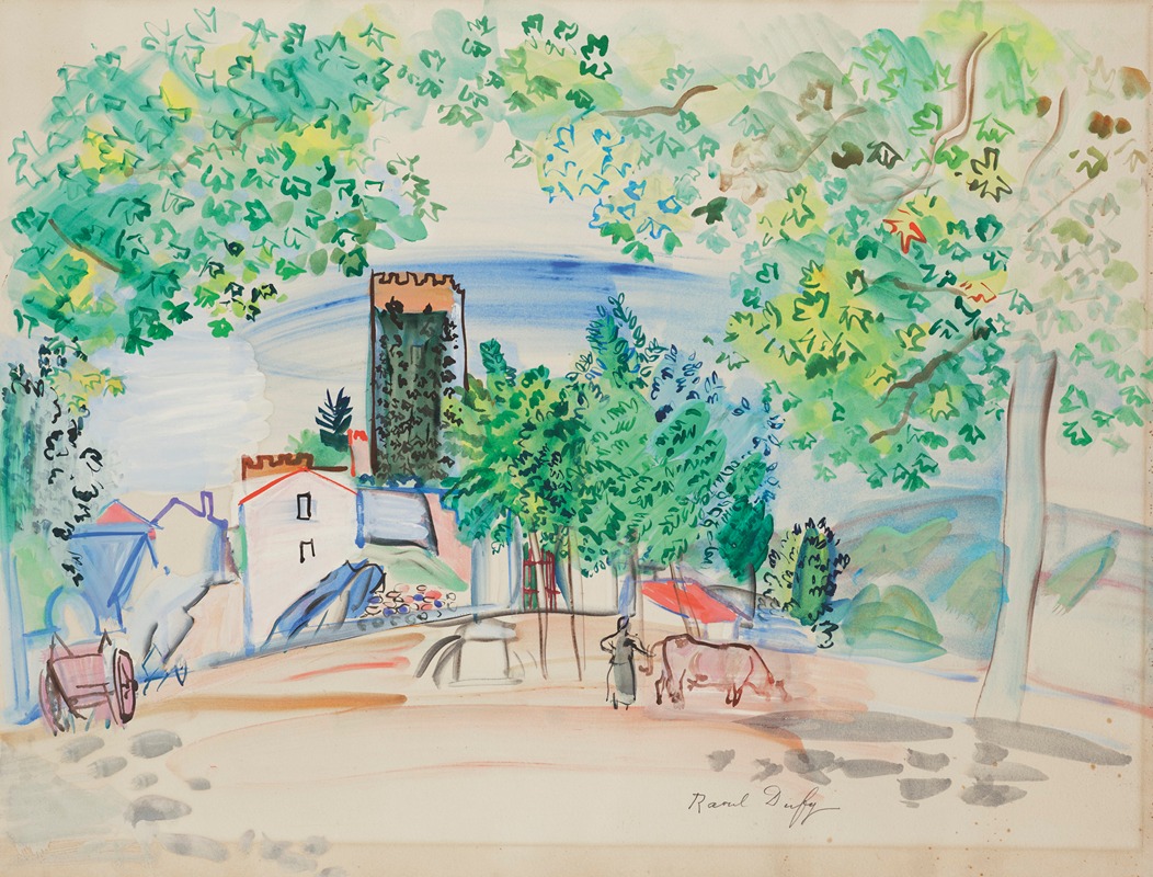 Raoul Dufy - Vue de la Tour de Vernet-les-Bains