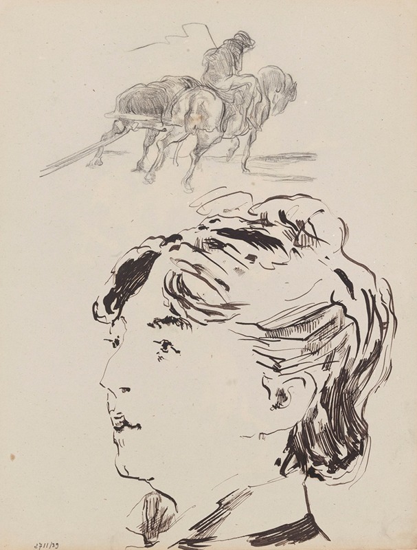 James Ensor - Farmer with Horses Span, Marie Colombier