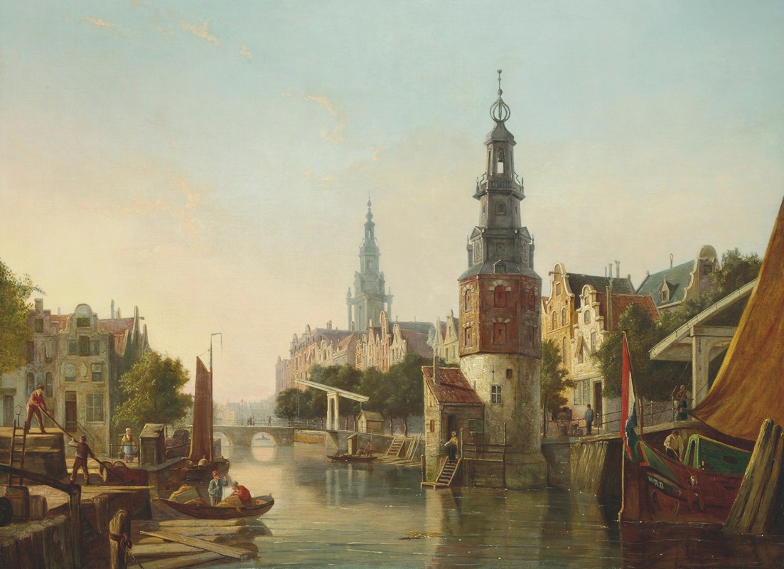 William Raymond Dommersen - Montelbaanstoren and Zuiderkerk, Amsterdam