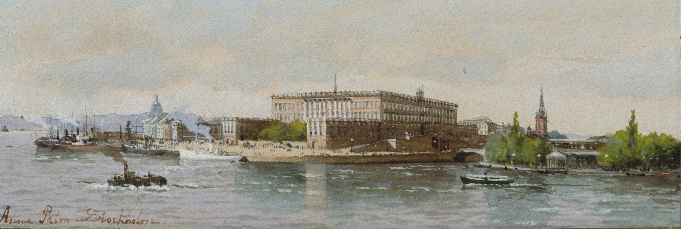 Anna Palm de Rosa - View of the Royal Palace, Stockholm