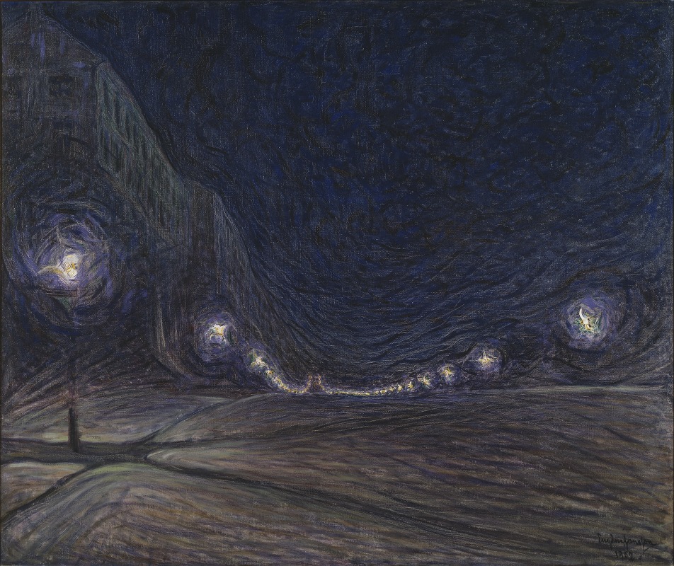 Eugène Jansson - Hornsgatan by Night