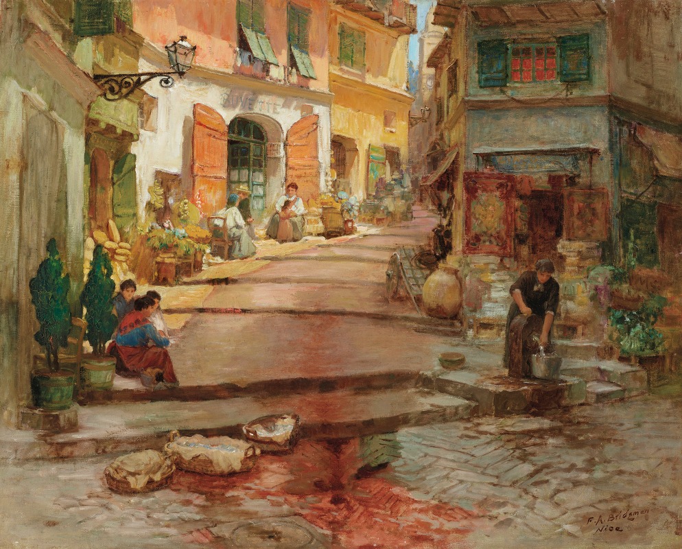 Frederick Arthur Bridgman - Rue Droite, dans le vieux Nice