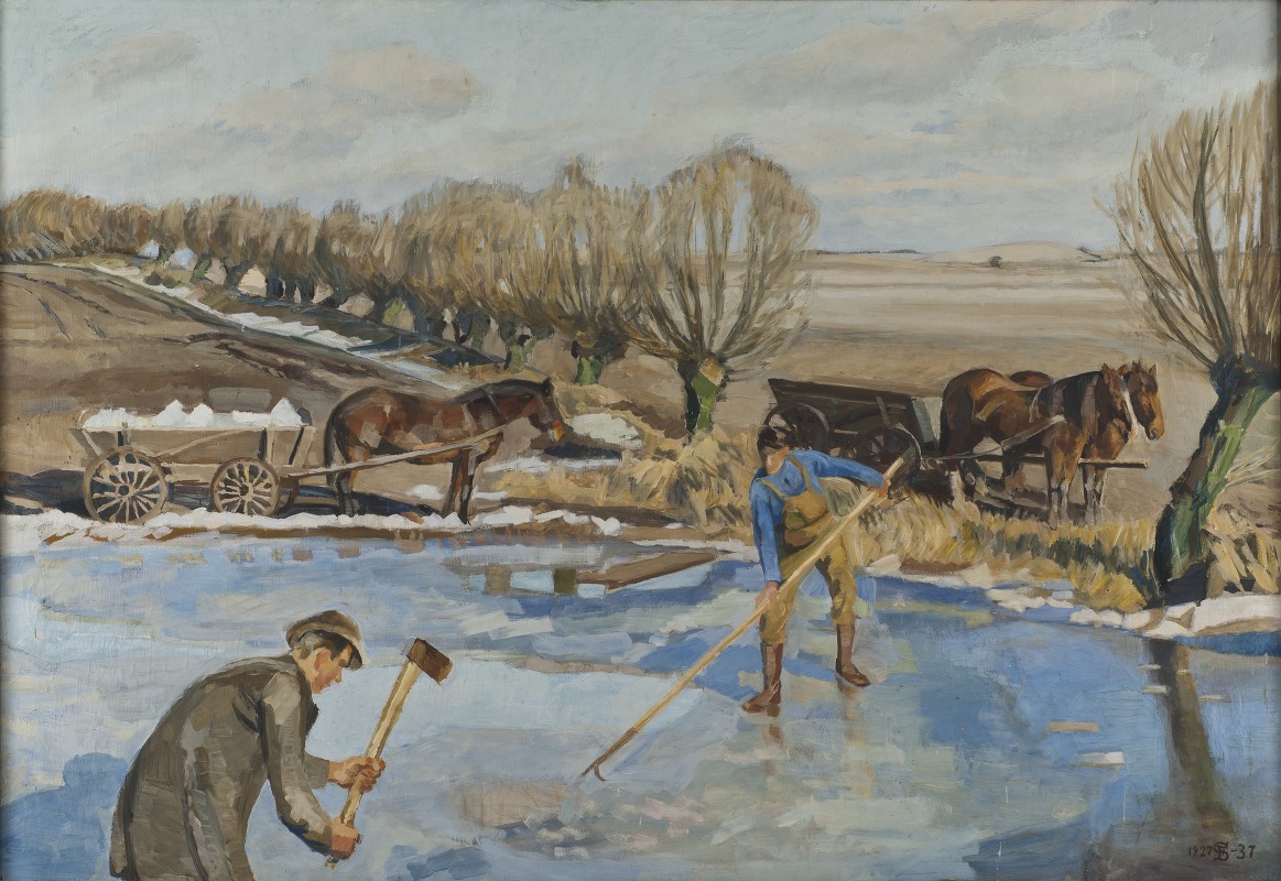 Fritz Syberg - Farmhands fetching Ice