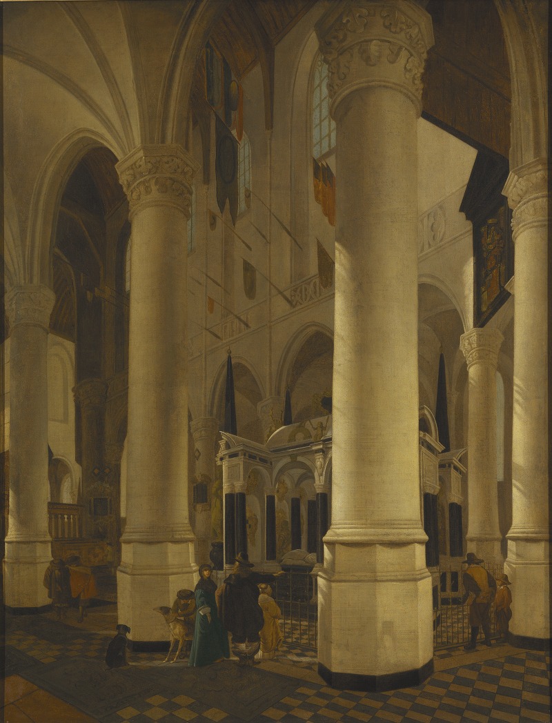 Gerard Houckgeest - Interior of Nieuwe Kerk in Delft with the Tomb of William I