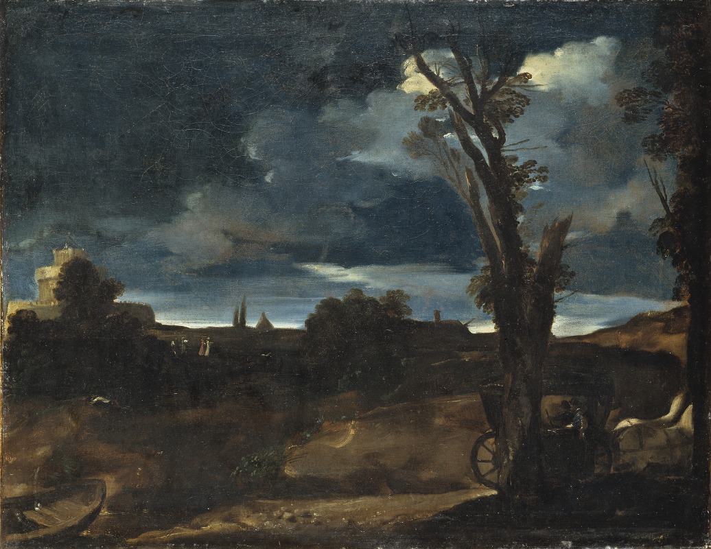 Guercino - Moonlight Landscape