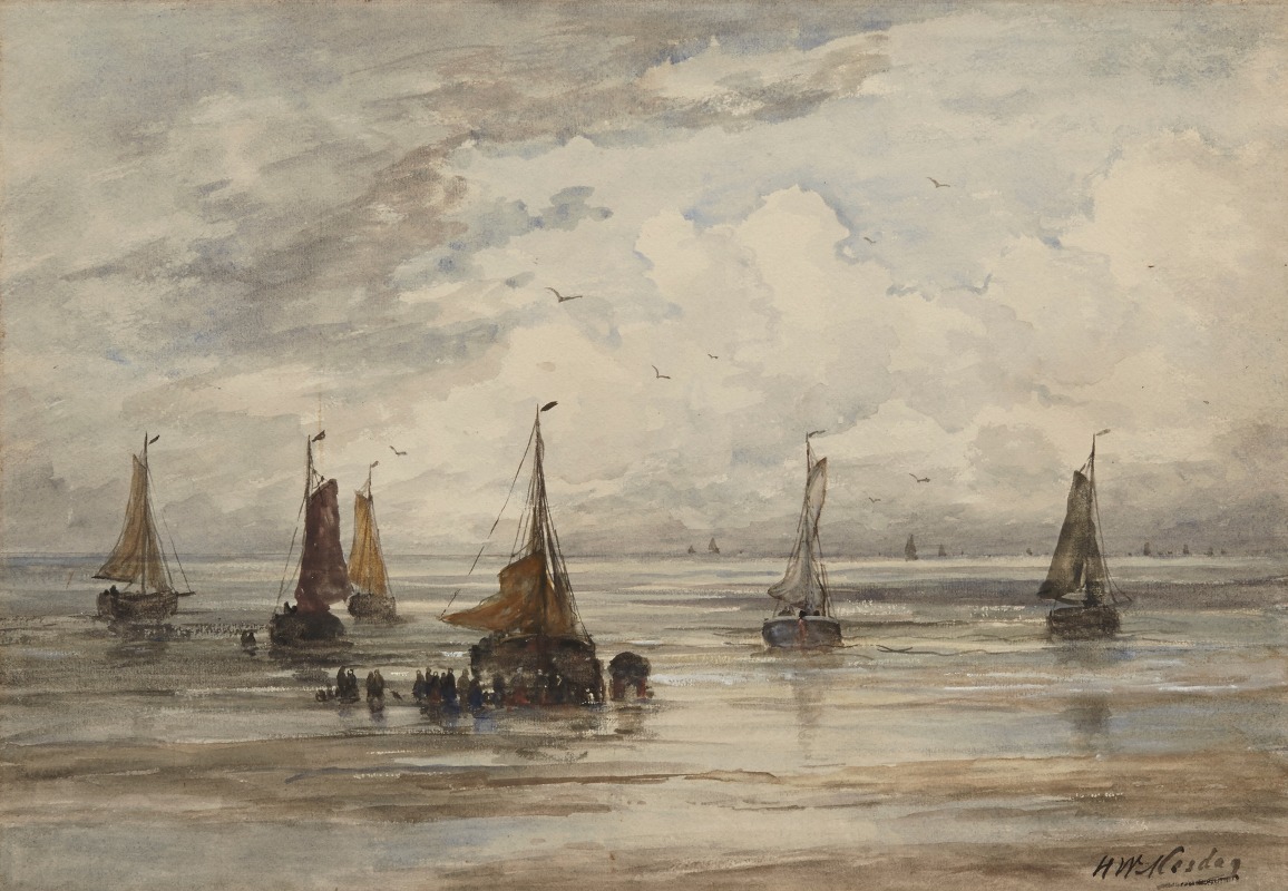 Hendrik Willem Mesdag - Fishing vessels at the shore