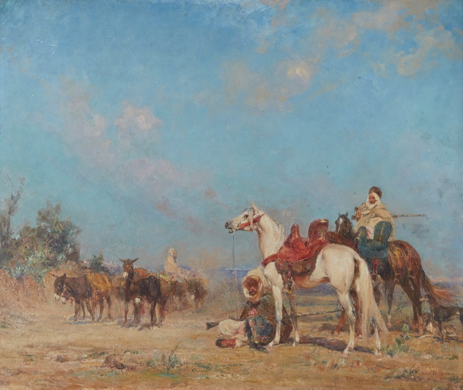 Henri Émilien Rousseau - A caravan at rest