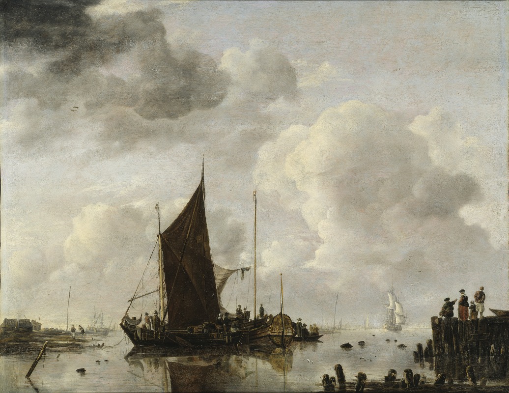 Jan van de Cappelle - Harbour Scene with Reflecting Water