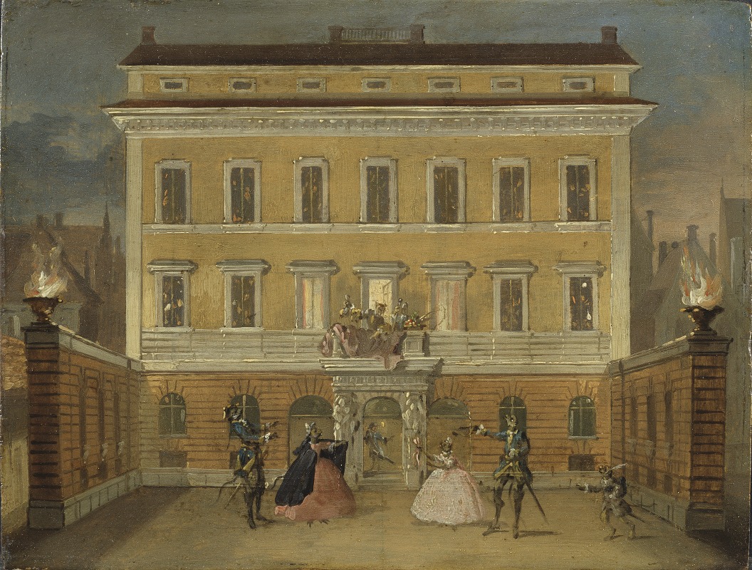 Johan Pasch the elder - Monkeys Acting in front of the Governor’s House, Stockholm
