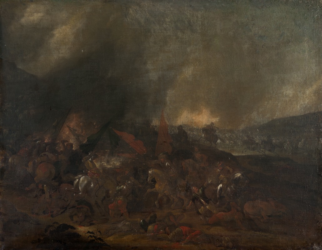 Johann Philipp Lemke - Battle scene