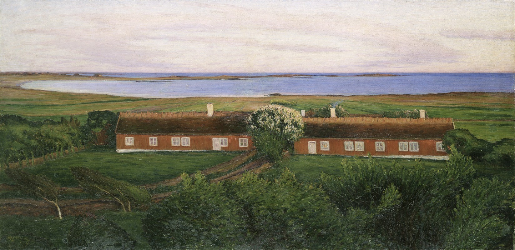 Karl Nordström - The Neighbouring Farm Houses
