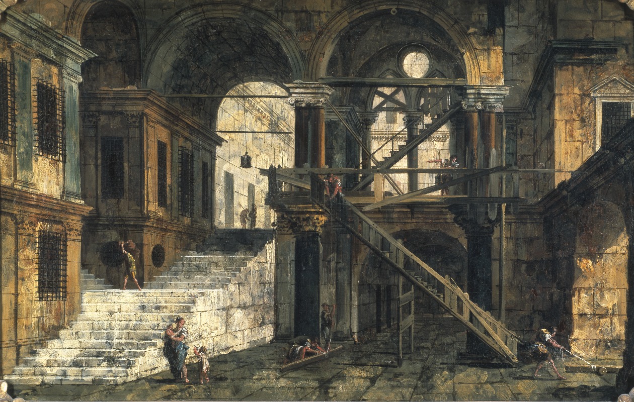 Michele Marieschi - Stairwell in a Renaissance House
