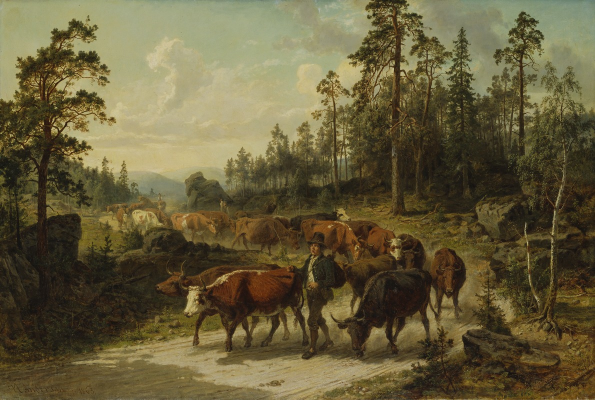 Nils Andersson - Driving Cattle in Småland