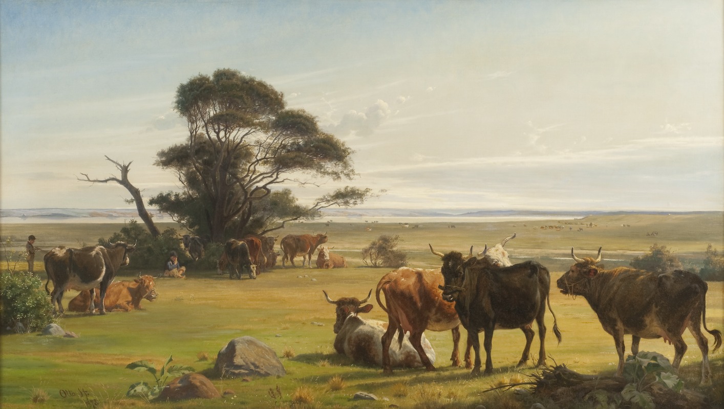 Otto Haslund - Cows in a Meadow