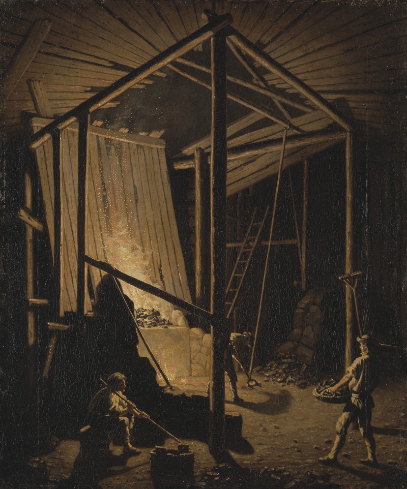 Pehr Hilleström - Copper Foundry at the Falun Mine