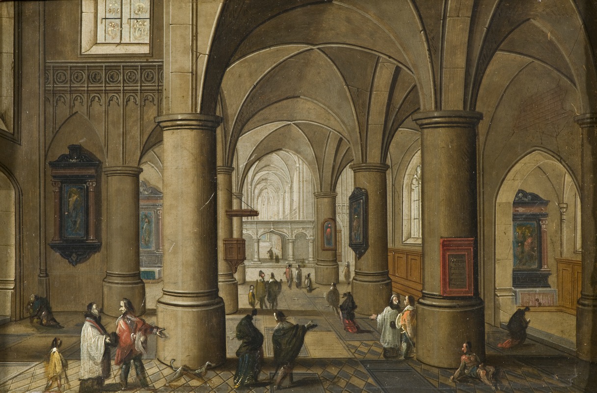 Pieter Neeffs the younger - Interior of a Gothic Church