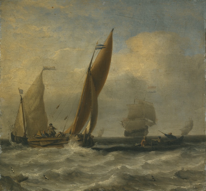 Willem van de Velde the Younger - Fishing Boats at Sea