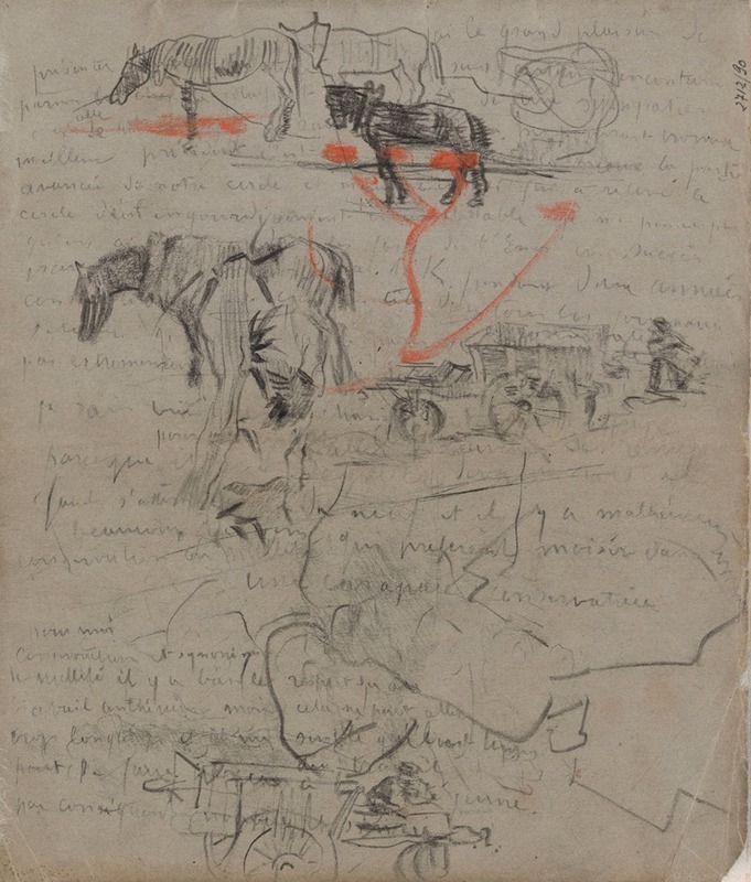 James Ensor - Horses and Text
