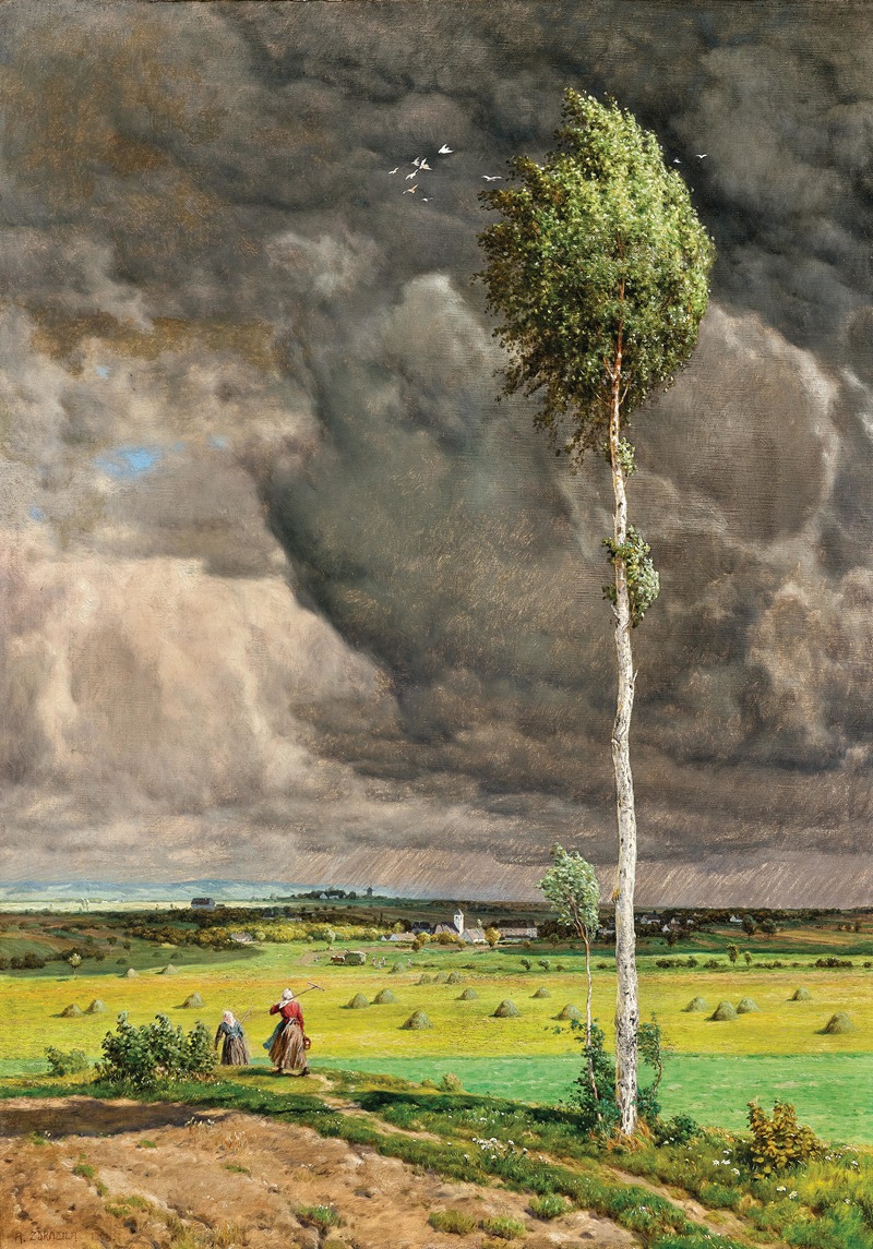 Adolf Zdrazila - Homecoming from the field before the storm