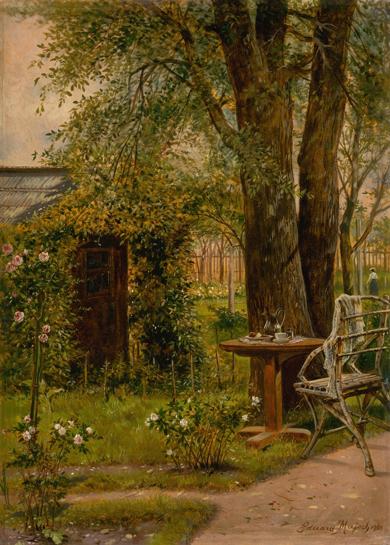 Eduard Majsch - Garden with a Table