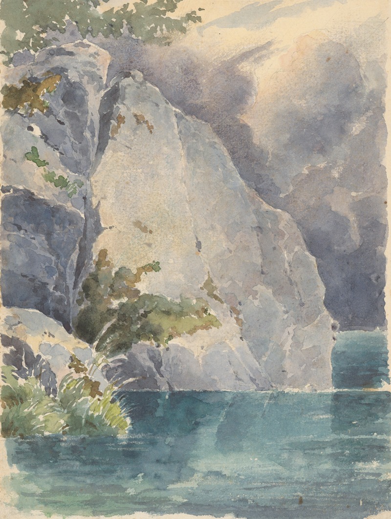 Friedrich Carl von Scheidlin - Rock above a Lake