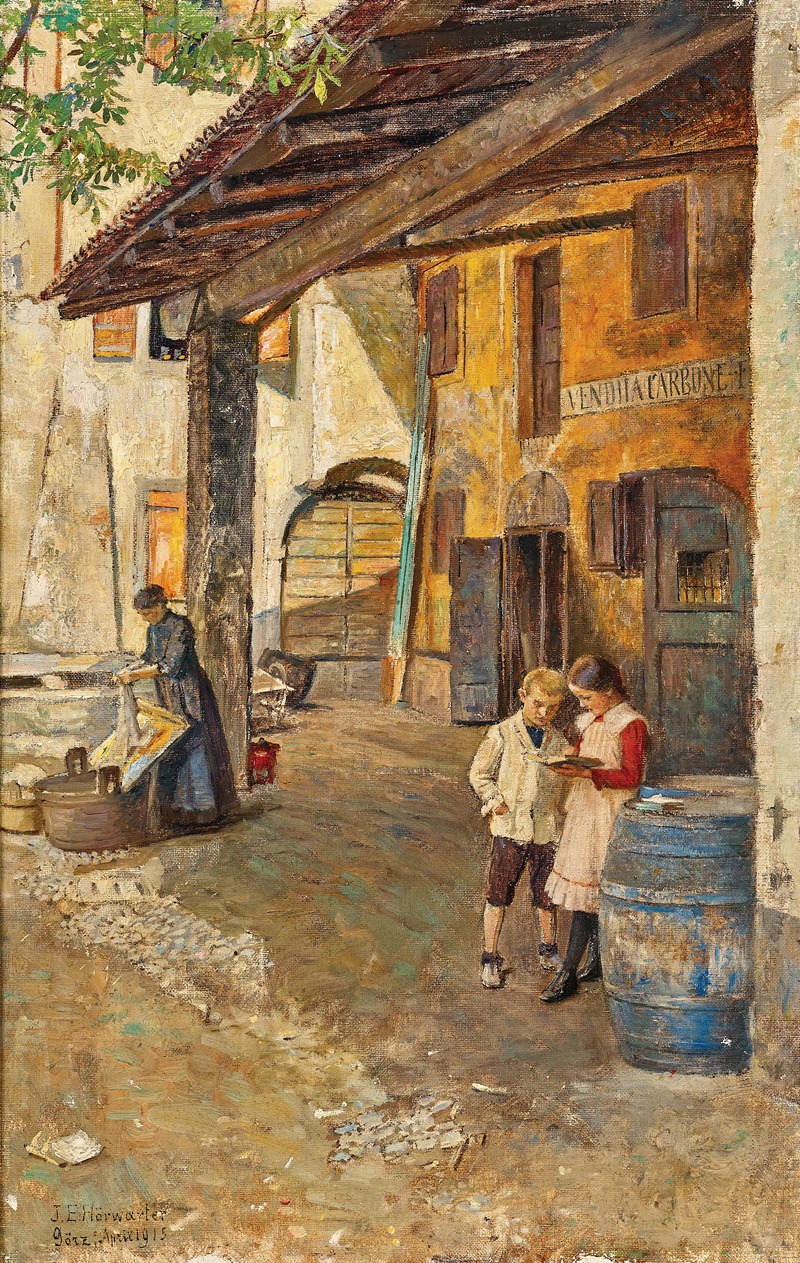 Josef Eugen Hörwarter - Kohlenhof in Görz (Vendita Carbone)