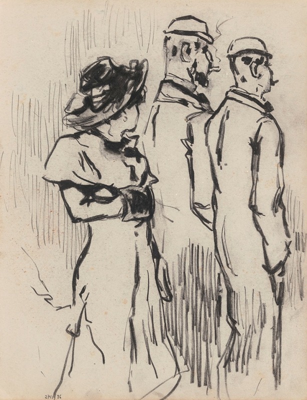 James Ensor - Lady and Two Gentlemen