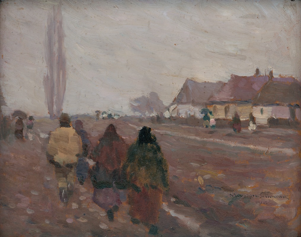 Jozef Teodor Mousson - On the Road from the Michalovice Market
