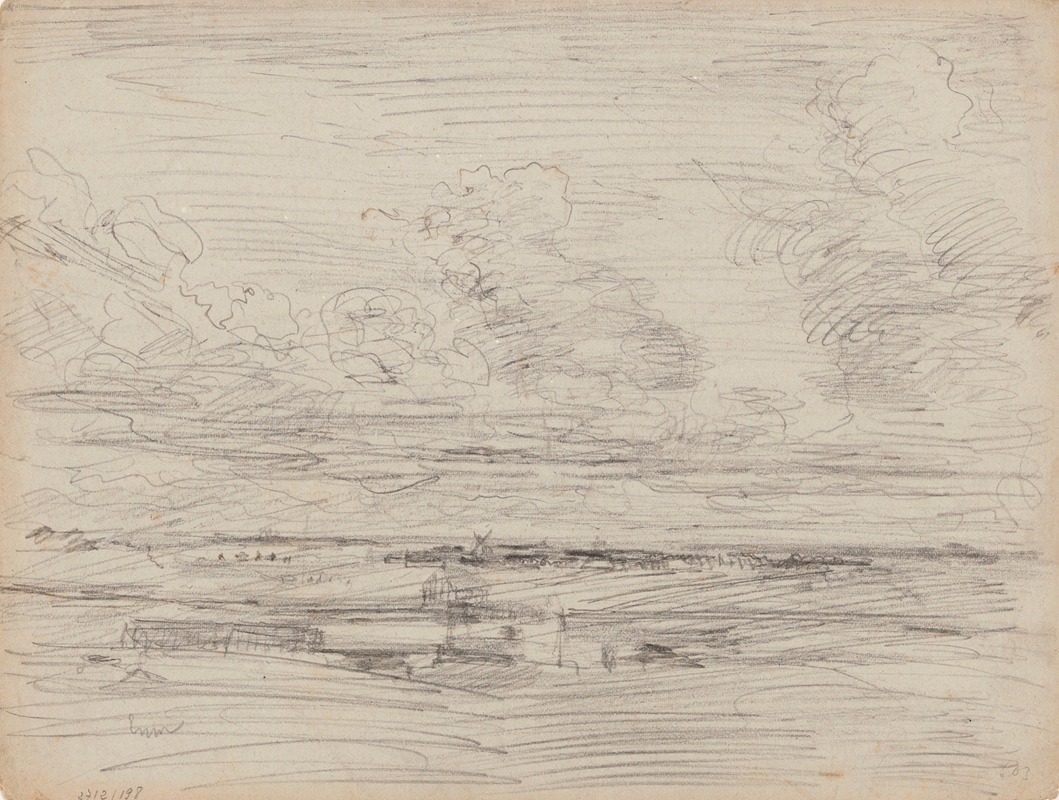 James Ensor - Landscape with Mills and Low Clouds
