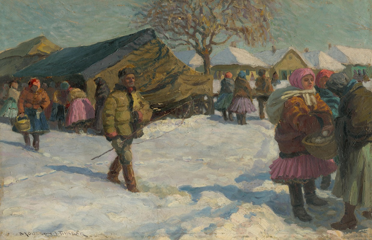 Jozef Teodor Mousson - V zime na dedine