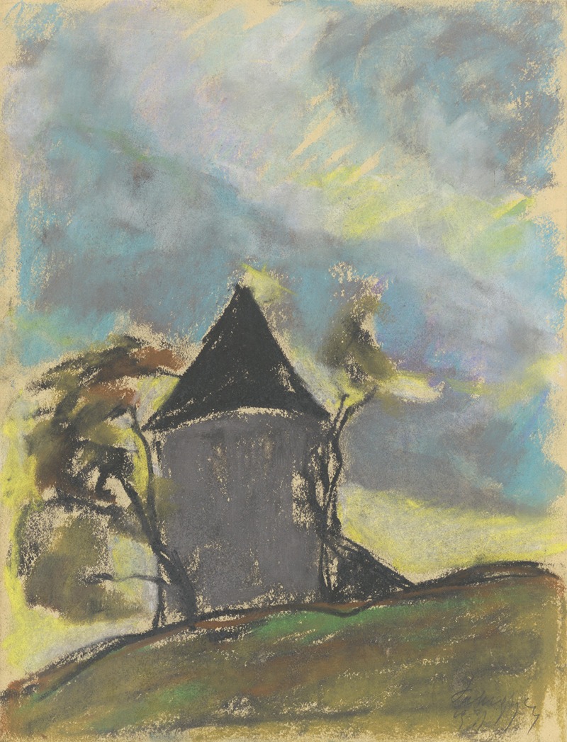 Zolo Palugyay - Landscape with a Tower