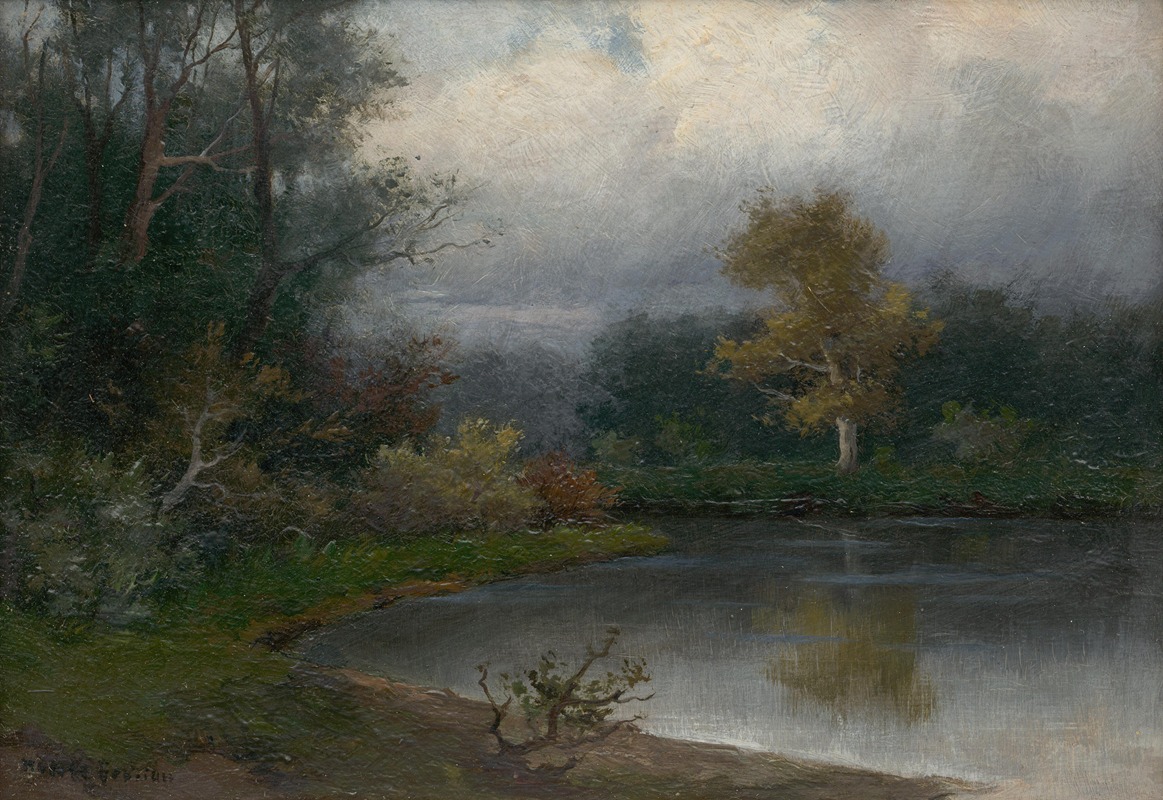 Felicián Moczik - Landscape with a Pond