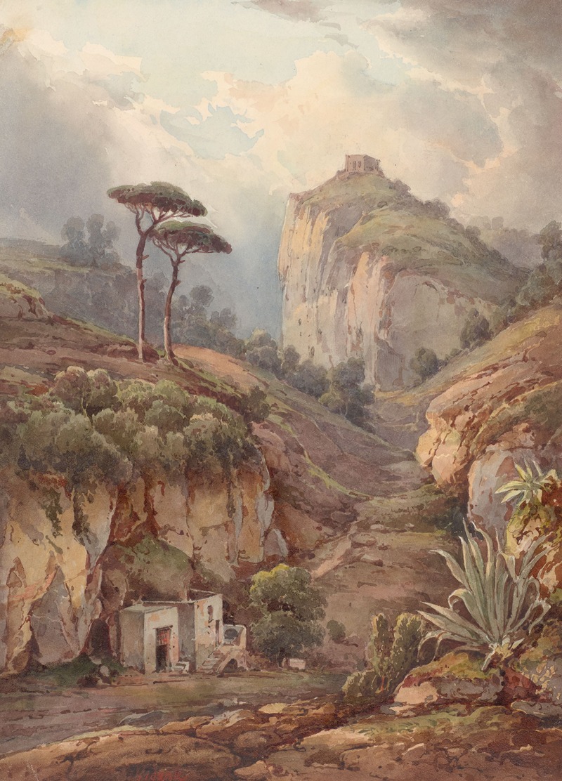 Giacinto Gigante - Approach from the Land to the Casa de’Spiriti Being a Walk from Naples