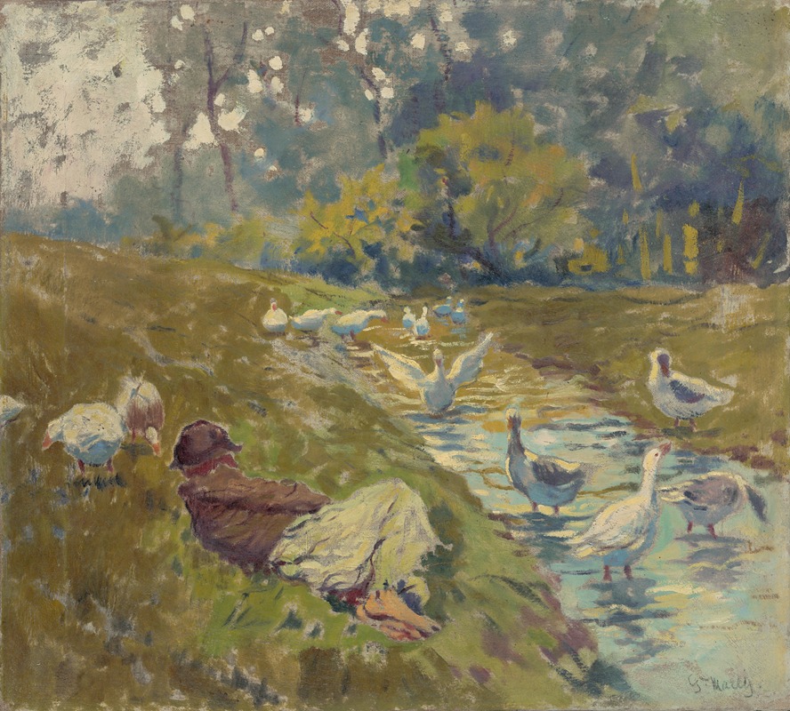 Gustáv Mallý - Geese Herder